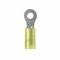 Panduit Ring Terminal, #6 Stud Size, 10 AWG, 1,000 V, Nylon Insulated, Yellow, 500 PK PNF10-6R-D - alternate 1